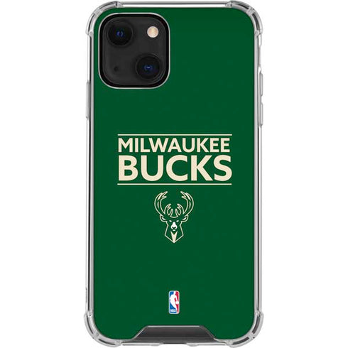 NBA Milwaukee Bucks Standard - Green iPhone 14 Clear Case
