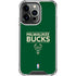 NBA Milwaukee Bucks Standard - Green iPhone 14 Pro Clear Case
