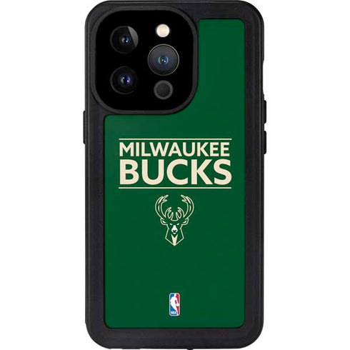 NBA Milwaukee Bucks Standard - Green iPhone 14 Pro Waterproof Case