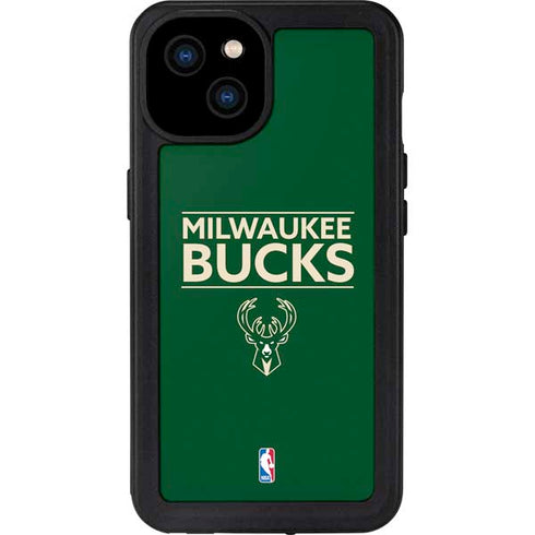 NBA Milwaukee Bucks Standard - Green iPhone 15 Plus Waterproof Case