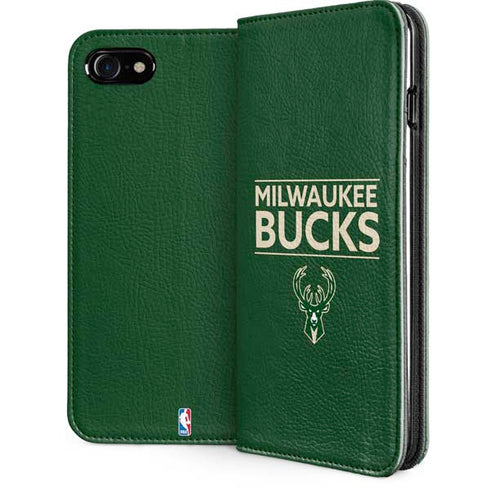 NBA Milwaukee Bucks Standard - Green iPhone SE (2nd & 3rd Gen) Folio Case