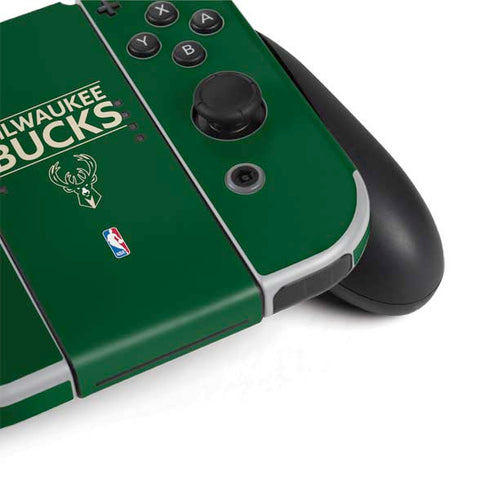 NBA Milwaukee Bucks Standard - Green Nintendo Switch OLED (2021) Skin