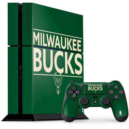 NBA Milwaukee Bucks Standard - Green PS4 Console and Controller Bundle Skin