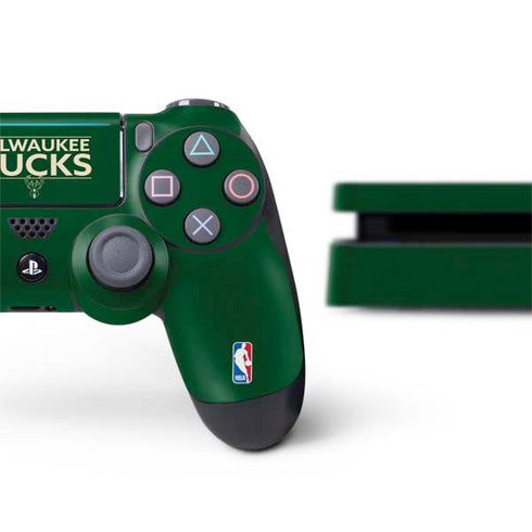 NBA Milwaukee Bucks Standard - Green PS4 Slim Bundle Skin