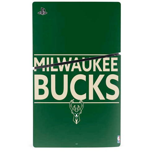 NBA Milwaukee Bucks Standard - Green PS5 Slim Disk Console Skin