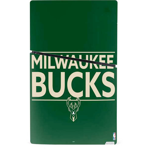 NBA Milwaukee Bucks Standard - Green PS5 Slim Digital Edition Console Skin