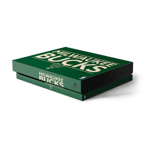 NBA Milwaukee Bucks Standard - Green Xbox One X Console Skin
