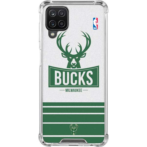 NBA Milwaukee Bucks Static Galaxy A12 Clear Case