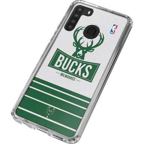 NBA Milwaukee Bucks Static Galaxy A21 Clear Case
