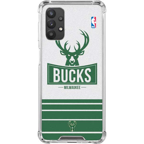 NBA Milwaukee Bucks Static Galaxy A32 5G Clear Case