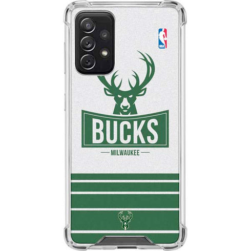 NBA Milwaukee Bucks Static Galaxy A72 5G Clear Case