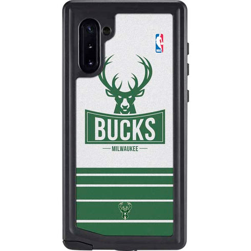 NBA Milwaukee Bucks Static Galaxy Note 10 Waterproof Case