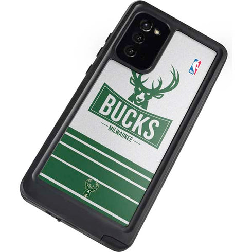 NBA Milwaukee Bucks Static Galaxy Note20 5G Waterproof Case