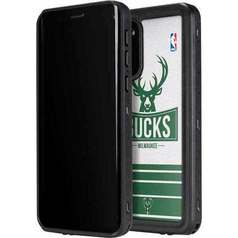 NBA Milwaukee Bucks Static Galaxy S20 Waterproof Case