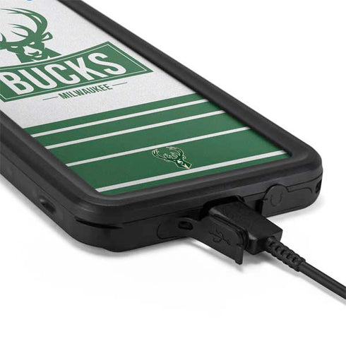 NBA Milwaukee Bucks Static Galaxy S20 Waterproof Case