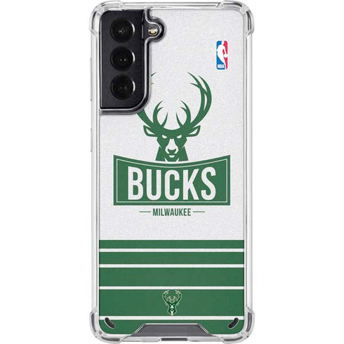 NBA Milwaukee Bucks Static Galaxy S21 5G Clear Case