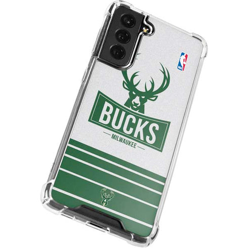 NBA Milwaukee Bucks Static Galaxy S21 FE Clear Case