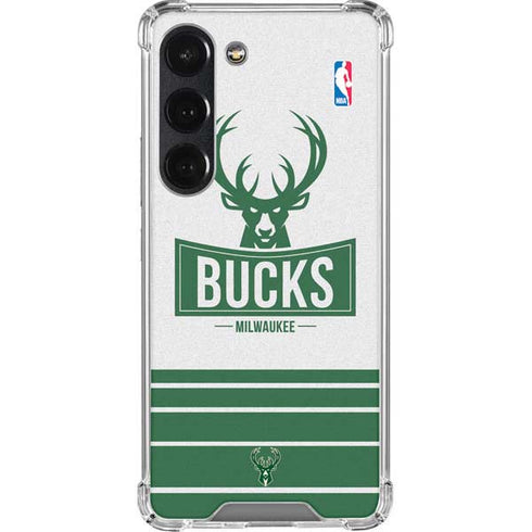 NBA Milwaukee Bucks Static Galaxy S23 Clear Case