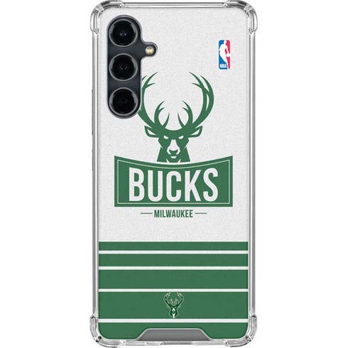 NBA Milwaukee Bucks Static Galaxy S23 FE Clear Case