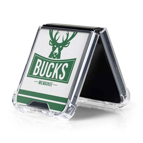 NBA Milwaukee Bucks Static Galaxy Z Flip5 5G Clear Case