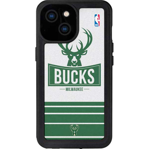 NBA Milwaukee Bucks Static iPhone 13 Mini Waterproof Case