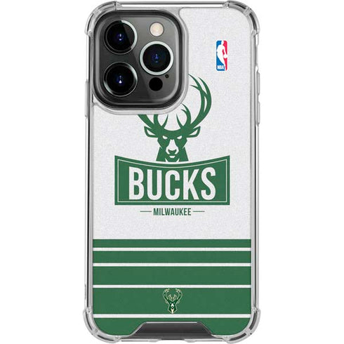 NBA Milwaukee Bucks Static iPhone 13 Pro Clear Case