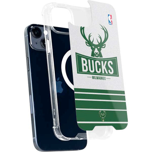 NBA Milwaukee Bucks Static iPhone 15 Plus MagSafe Case