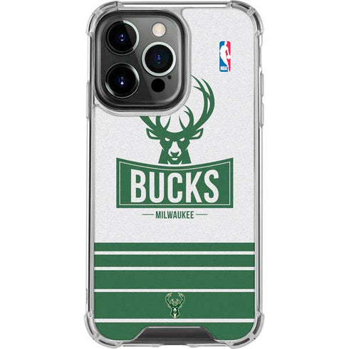 NBA Milwaukee Bucks Static iPhone 14 Pro Clear Case