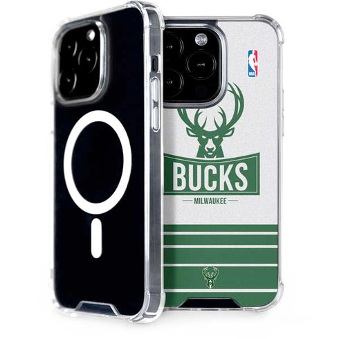 NBA Milwaukee Bucks Static iPhone 15 Pro MagSafe Case