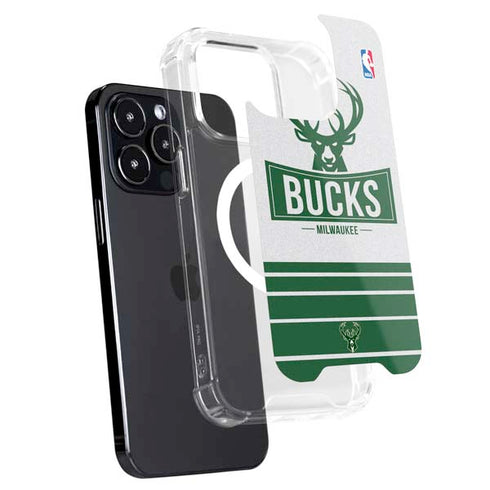 NBA Milwaukee Bucks Static iPhone 15 Pro MagSafe Case