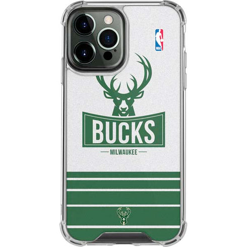 NBA Milwaukee Bucks Static iPhone 14 Pro Max Clear Case