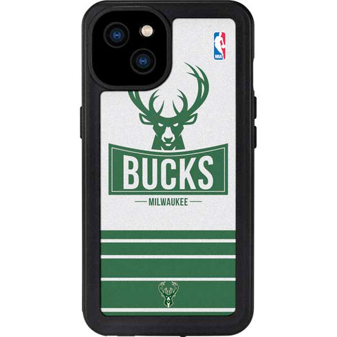 NBA Milwaukee Bucks Static iPhone 15 Plus Waterproof Case