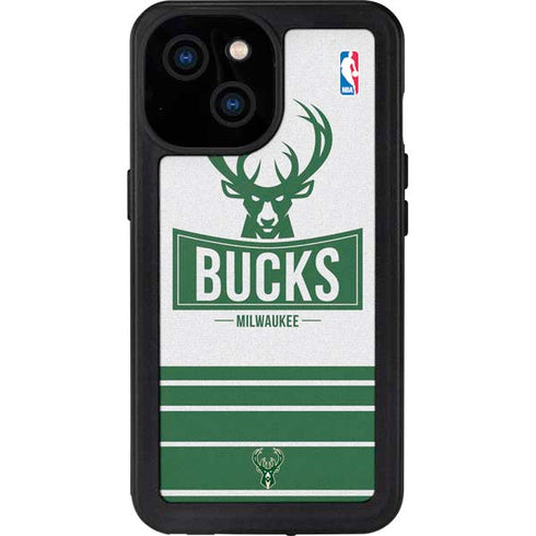 NBA Milwaukee Bucks Static iPhone 15 Waterproof Case