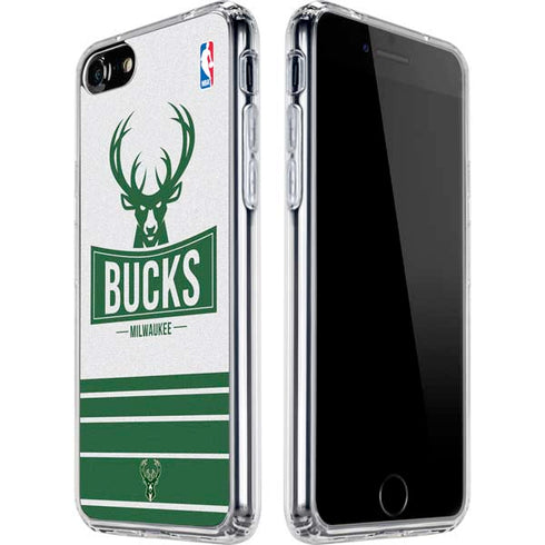 NBA Milwaukee Bucks Static iPhone SE (2nd & 3rd Gen) Clear Case