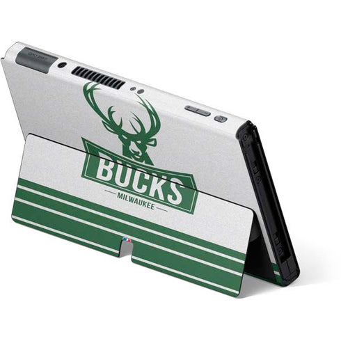 NBA Milwaukee Bucks Static Nintendo Switch OLED (2021) Skin