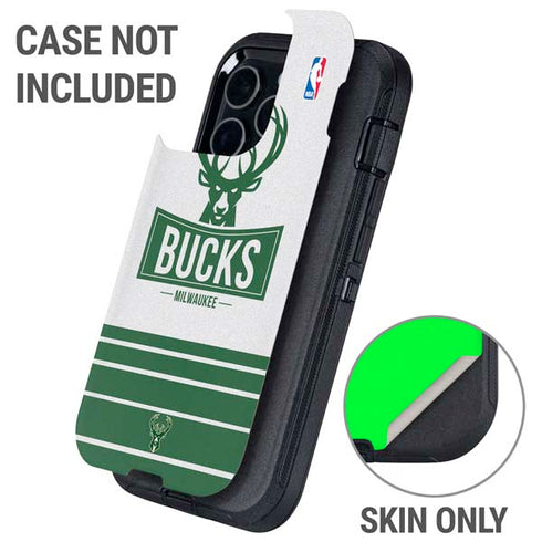 NBA Milwaukee Bucks Static Otterbox Defender iPhone Skin