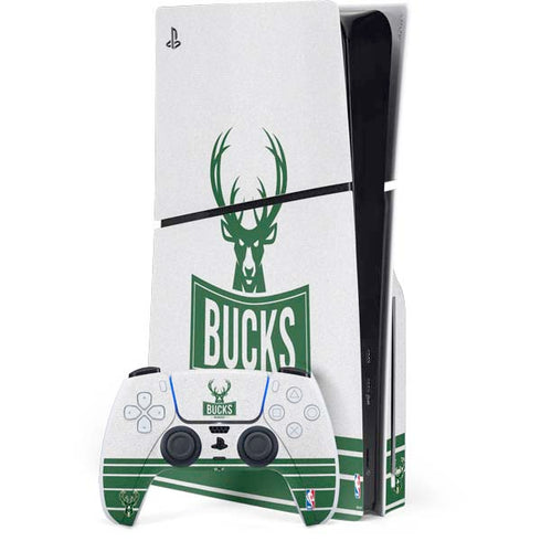 NBA Milwaukee Bucks Static PS5 Slim Disk Bundle Skin