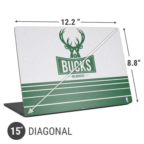 NBA Milwaukee Bucks Static Universal Laptop 15in (12.2 x 8.8in) Skin