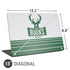 NBA Milwaukee Bucks Static Universal Laptop 15in (12.2 x 8.8in) Skin