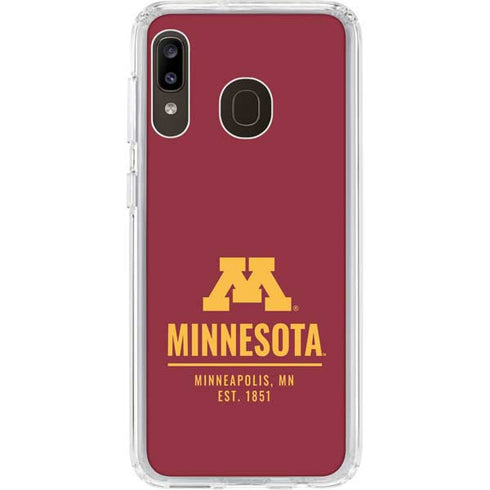 University of Minnesota Minneapolis MN Est 1851 Galaxy A20 Clear Case