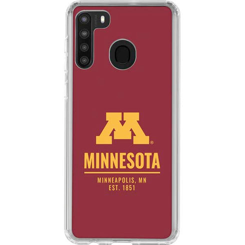 University of Minnesota Minneapolis MN Est 1851 Galaxy A21 Clear Case