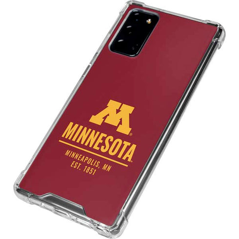 University of Minnesota Minneapolis MN Est 1851 Galaxy Note20 5G Clear Case