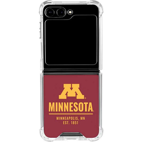University of Minnesota Minneapolis MN Est 1851 Galaxy Z Flip5 5G Clear Case
