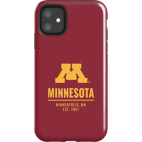 University of Minnesota Minneapolis MN Est 1851 iPhone 11 Impact Case