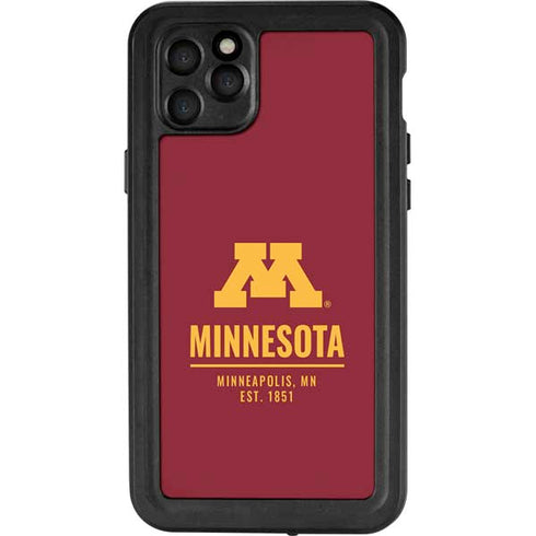 University of Minnesota Minneapolis MN Est 1851 iPhone 11 Pro Max Waterproof Case