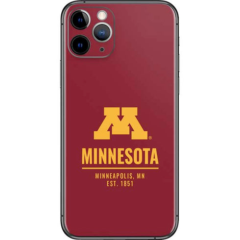 University of Minnesota Minneapolis MN Est 1851 iPhone 11 Pro Skin
