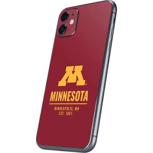 University of Minnesota Minneapolis MN Est 1851 iPhone 11 Skin