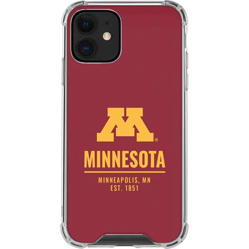 University of Minnesota Minneapolis MN Est 1851 iPhone 12 Mini Clear Case