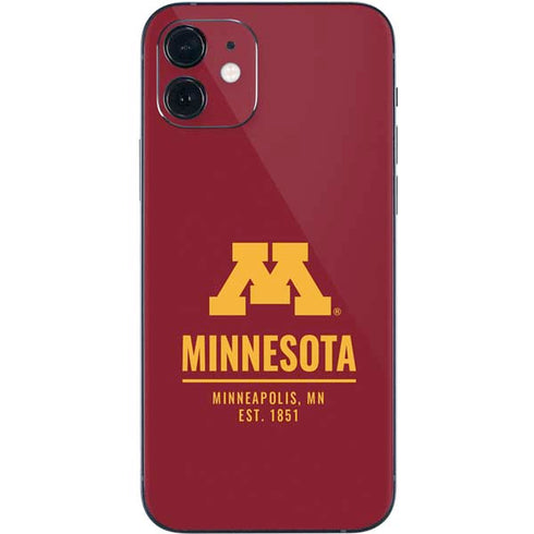 University of Minnesota Minneapolis MN Est 1851 iPhone 12 Mini Skin