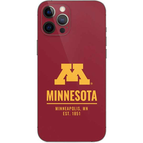 University of Minnesota Minneapolis MN Est 1851 iPhone 12 Pro Max Skin